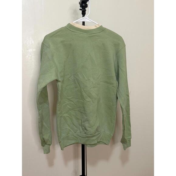 Morning Sun Green Embroidered Crewneck Sweatshirt Women’s Size Small - Picture 5 of 5